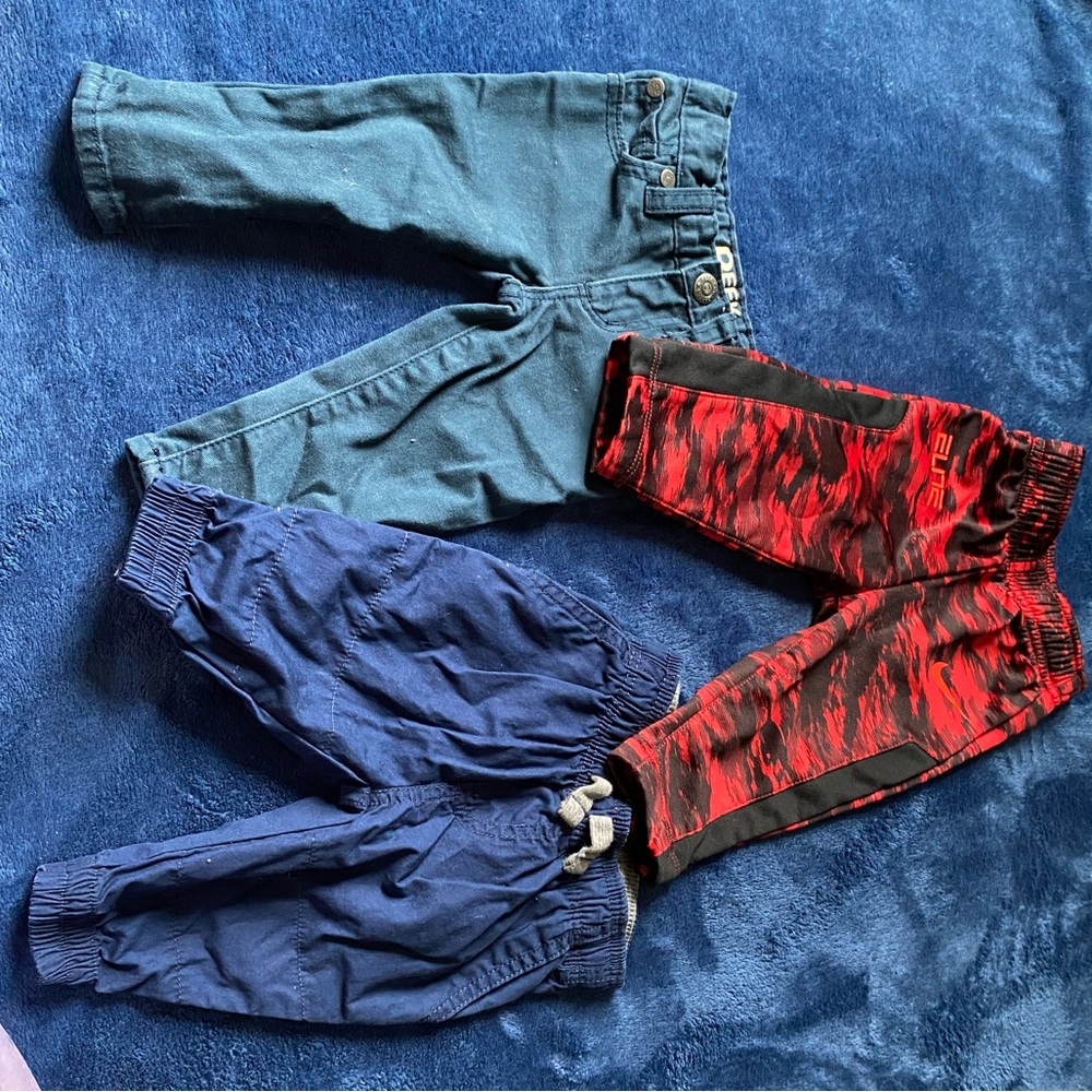 Stylish Kids Bottoms Set - Blue, Red, and Navy